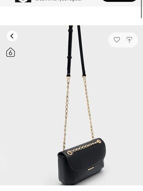 Pedro Black Leather Chain Crossbody Handbag -Gold -New - Yes Available 20cm